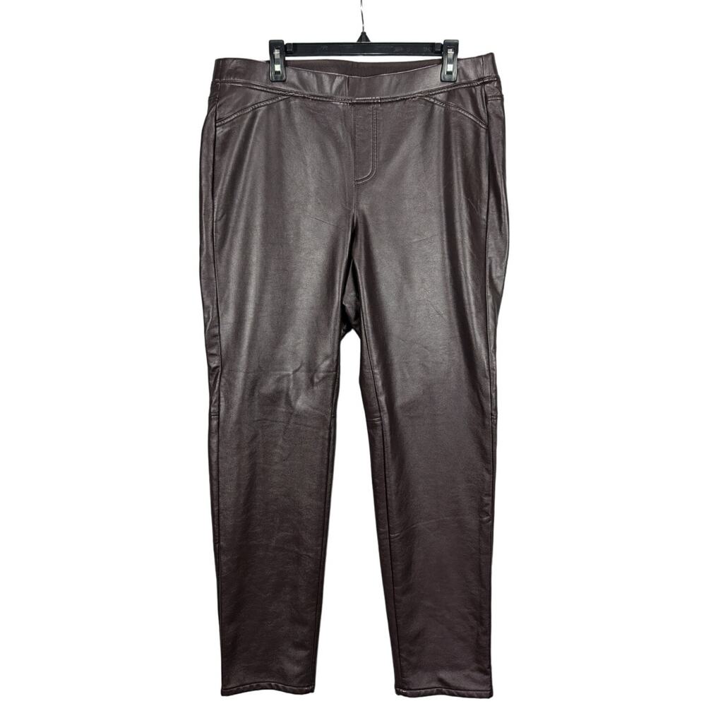 J Jill Pants Womens Extra Large Tall Pull On Faux Vegan Leather Stretch Trouser